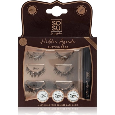 SOSU Cosmetics Hidden Agenda Cutting Edge trsové nalepovací řasy bez uzlíku 10 mm 12 mm 14 mm