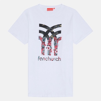 Fenchurch Тениска Fenchurch Men's Prinevil Regular Fit T-Shirt - White