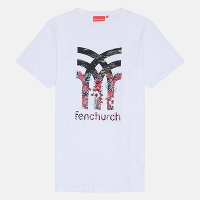 Fenchurch Тениска Fenchurch Men's Prinevil Regular Fit T-Shirt - White