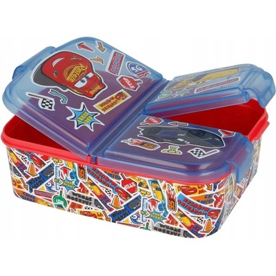 Stor delený plastový box na desiatu Disney Cars 51520