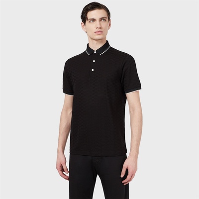 Emporio armani Блуза с яка EMPORIO ARMANI Men's All-Over Eagle Short Sleeve Polo Shirt - Black 0999