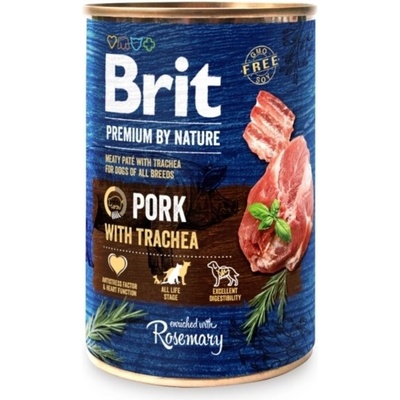 Brit Консерва Brit premium by Nature Свинско & Трахея 400 г