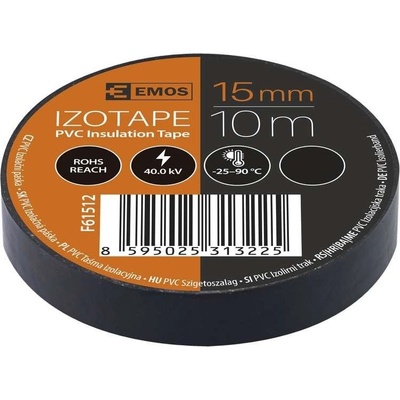 Emos Izolačná páska PVC 15mm / 10m čierna F61512