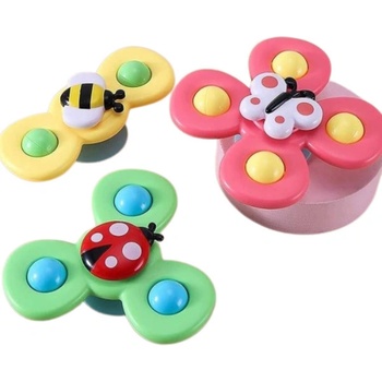 Shopdbest Spinner Toys cí sada s motivy zvířat včela motýl a kuřátko 3 v sadě