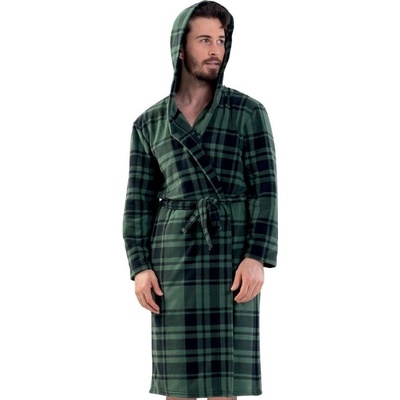 Župan pánský teplý fleece zeleně károvaný 1Z1316 zelená – Zbozi.Blesk.cz