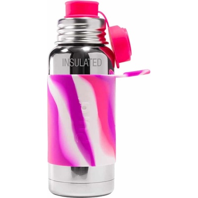 Pura Termo láhev se sportovním uzávěrem růžová bílá 475 ml