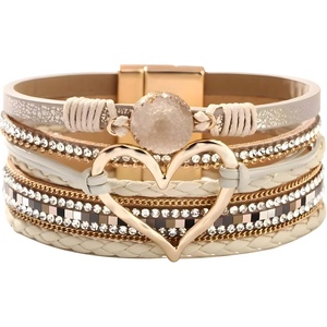 HARAHU Гривна AG-38810 Heart - Бежова / Златна / Тип1 KP38810