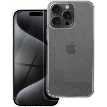 Apple Силиконов калъф кейс CLEAR Case 2mm Blink за iPhone 15 Pro Max, прозрачен с брокат