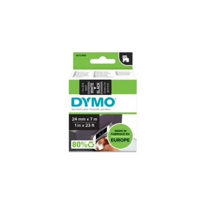 DYMO páska D1 24 mm x 7 m, biela na čiernej S0721010