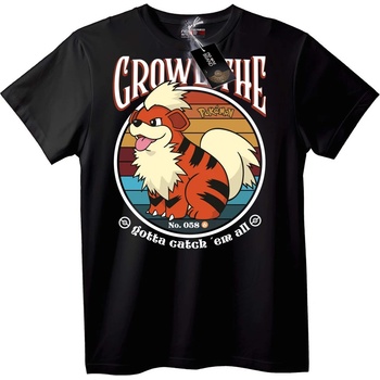 NOONEBRAND T-shirt с Growlithe от Pokémon - 2XL, Black