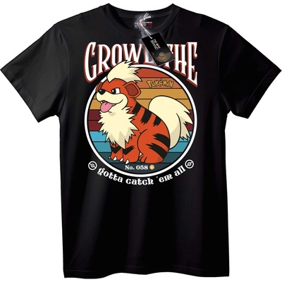 NOONEBRAND T-shirt с Growlithe от Pokémon - 2XL, Black