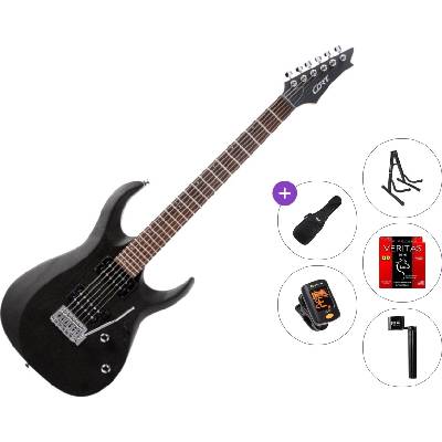 Cort X100 Standard SET Open Pore Black Електрическа китара