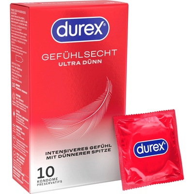 Durex - ултра тънък презерватив (10 бр. )