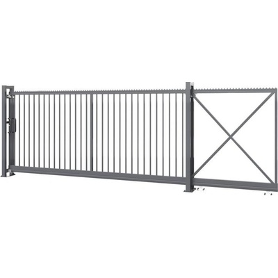 EKOfence Posuvná samonosná brána INDUSTRY ZnPVC 6000x2000mm, antracit, pravá 14161
