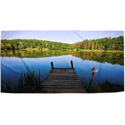 Sablio Ručník s potiskem Molo na jezeře 50 x 100 cm