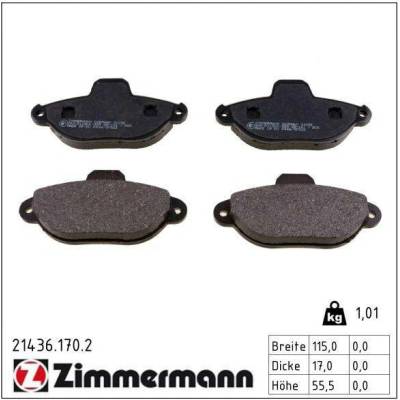 Sada brzdových destiček, kotoučová brzda ZIMMERMANN 21436.170.2 (214361702)