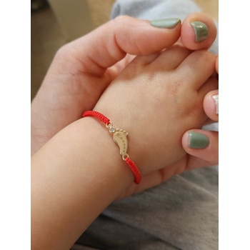 Златна бебешка стъпка с име (ДЗГ15)