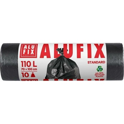 ALUFIX Vrecia na odpadky 110 l 25µm 10 ks čierna