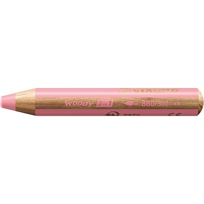 STABILO Цветен молив STABILO Woody 3в1 цилиндричен дебел пастелно розов 880/302 (880/302)