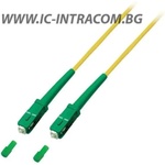 Conneu SC-APC-SC-APC симплексна пач корда, сингълмод OS2, 2 мм. , жълта, Conneu (7.0 м) (CNFJ-SCASCAOS2SYE2mm-7)