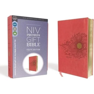 Niv, Premium Gift Bible, Youth Edition, Leathersoft, Coral, Red Letter Edition, Comfort Print: The Perfect Bible for Any Gift-Giving Occasion (ISBN: 9780310454656)