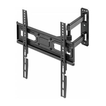Manhattan TV & Monitor Mount, Wall, Full Motion, 1 screen, Screen Sizes: 32-55, Black, VESA 100x100 to 400x400mm, Max 35kg, LFD, Tilt & Swivel with 3 Pivots, Lifetime Warranty