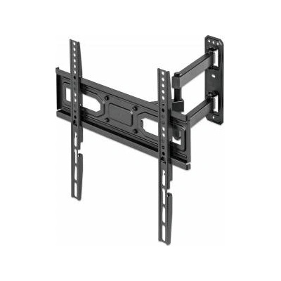 Manhattan TV & Monitor Mount, Wall, Full Motion, 1 screen, Screen Sizes: 32-55, Black, VESA 100x100 to 400x400mm, Max 35kg, LFD, Tilt & Swivel with 3 Pivots, Lifetime Warranty