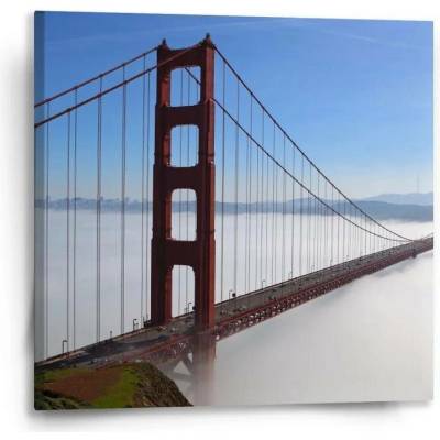 Sablio Obraz Golden Gate v mlze - 50x50 cm