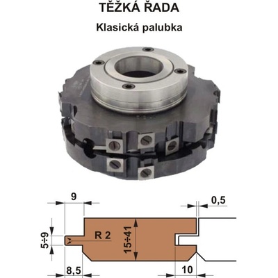 Sada fréz na pero a drážku s VBD 560 CF 160x40 / 4z - Klasická palubka - TĚŽKÁ ŘADA