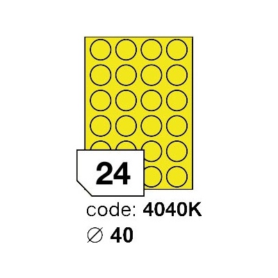 Rayfilm 40 mm 300 archů, fluo žlutá, R0131.4040KD