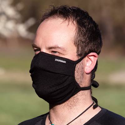 AG-TIVE nano rúško FIX 2-vrstvá s vreckom a fixací nosu modra BU Modrá