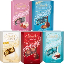 Lindt Lindor pralinky Mliečna čokoláda 200g + Lindor pralinky Slaný karamel 200g + Lindor pralinky Biela čokoláda 200g + Lindor pralinky Kokos 200g + Lindor pralinky Jahody a smetana 200g (set)