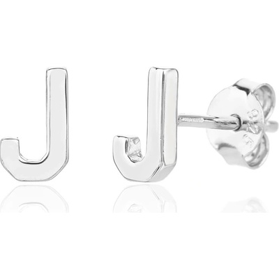 Bealio 13978 stříbrné náušnice PÍSMENO J 03-13978-4081
