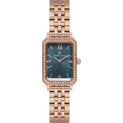 Daniel Klein DK. 1.13970-5 Premium, Дамски часовник- син циферблат, розово-златна стоманена верижка