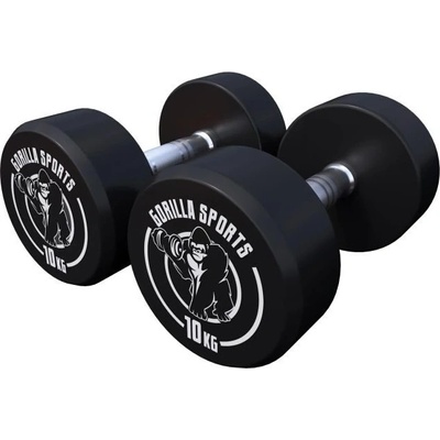 Gorilla Sports činky, gumové 2 x 10 kg