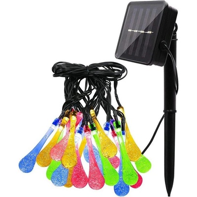 Solar R30 06 Solární vánoční řetěz RGB 30LED 6Metrů