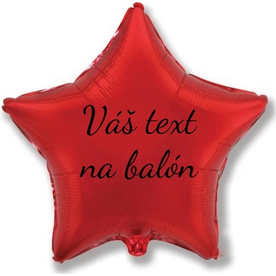 Godan Fóliový balón s textom Červená hviezda 45 cm