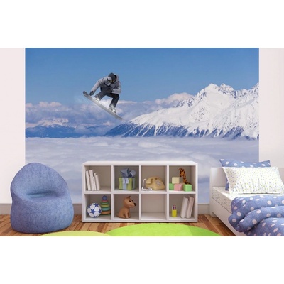 Dimex MA-5-1570 Samolepicí vliesová fototapeta na zeď Létící snowboardista rozměry 375 x 250 cm