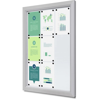 Jansen Display Venkovní uzamykatelná vitrína Slim 9 x A4 750 x 1012 mm – Zboží Živě