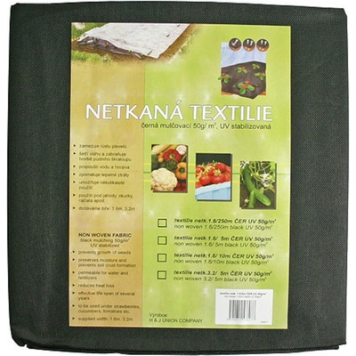Netkaná textiíia Garden 1,6x5m 50g/m čierna
