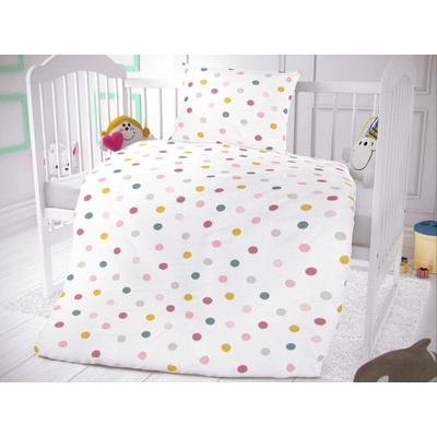 Kvalitex obliečky Guličky bielé 90x135 cm 45x60 cm