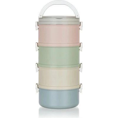 Banquet Plastový jídlonosič Avanza, 2,8 l, 4 díly, multicolor