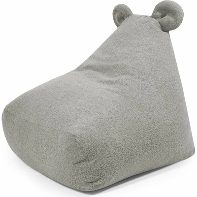 Slowdown detský sedací vak z textílie buklé Snug 80 Bear svetlosivý