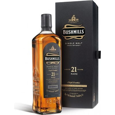 Bushmills Single Malt 21y 40% 0,7 l (kazeta) – Zboží Dáma