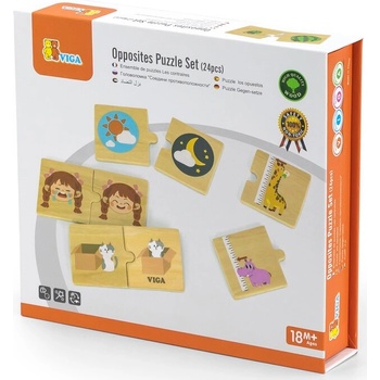 Image 1 of Viga Toys Образователен пъзел Viga - Игра на противоположности (44674)