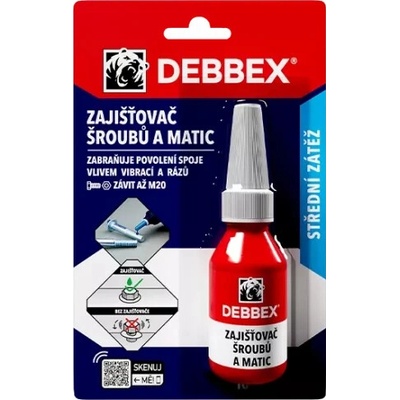DEBBEX Zajišťovač šroubů a matic 10ml