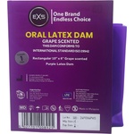 EXS Condoms Oral Latex Dams Flavoured Grape 1pc