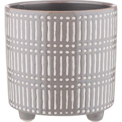 Butlers STICHES Kvetináč 14 cm - bielý/sivý