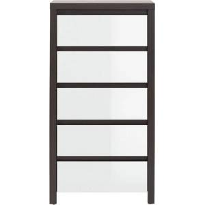 Black Red White Скрин с пет чекмеджета kaspian kom5s венге / бял гланц