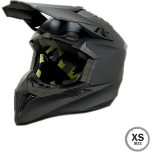  Детска Каска за Мотор, atv, велосипед - Ендуро, Крос - размер xs (47-48 см), Черен мат Мотоциклетна каска, шлем
